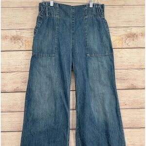 We The Free Blue Flare Wide Leg Jeans